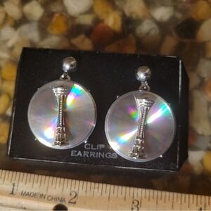 Vintage Seattle‎ World's Fair 1962 silver earings and shirt cuffs spaceneedle